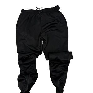 Original Delux Black Athletic Jogger Track Pants White Side Stripe